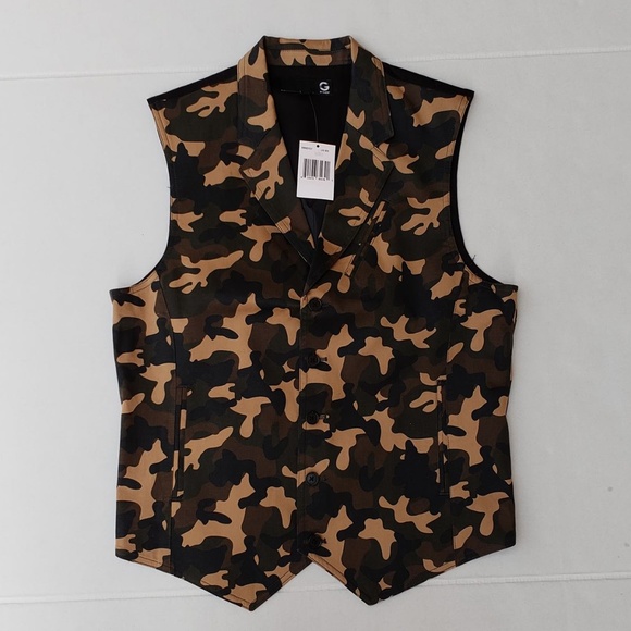 New Men's G by GUESS Tycho Camo Vest - Picture 5 of 8